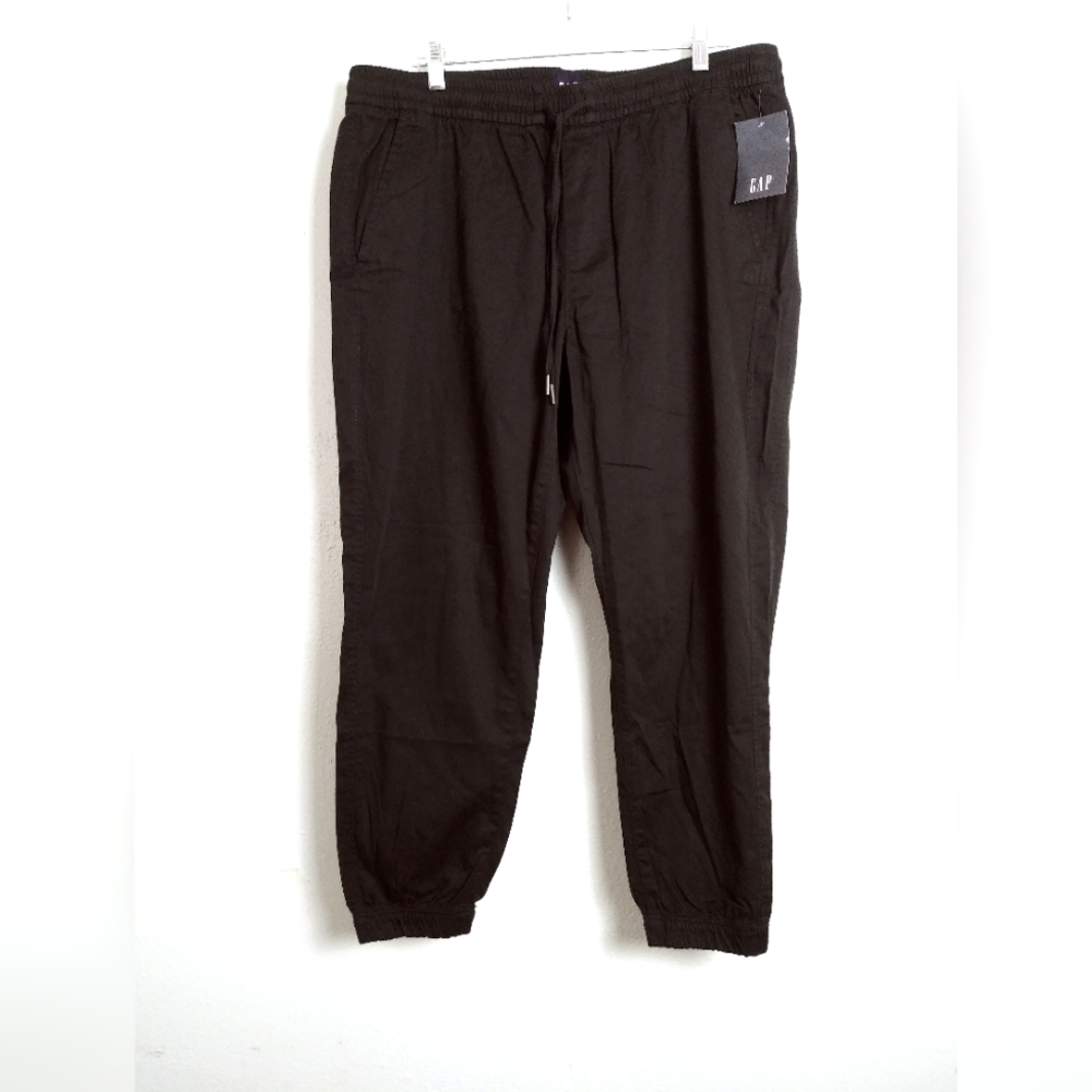 GAP Twill Joggers Pant Elastic Waist Work Pant Drawstring Women's Size XL